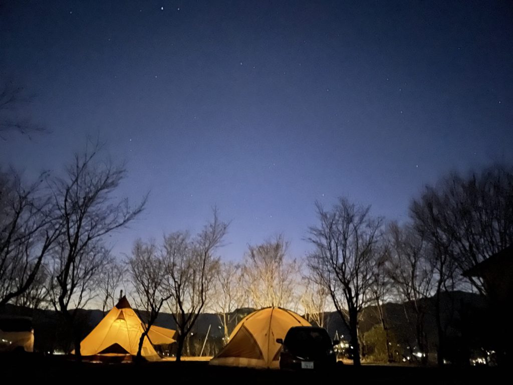 Mahora稲穂山のキャンプエリアの写真